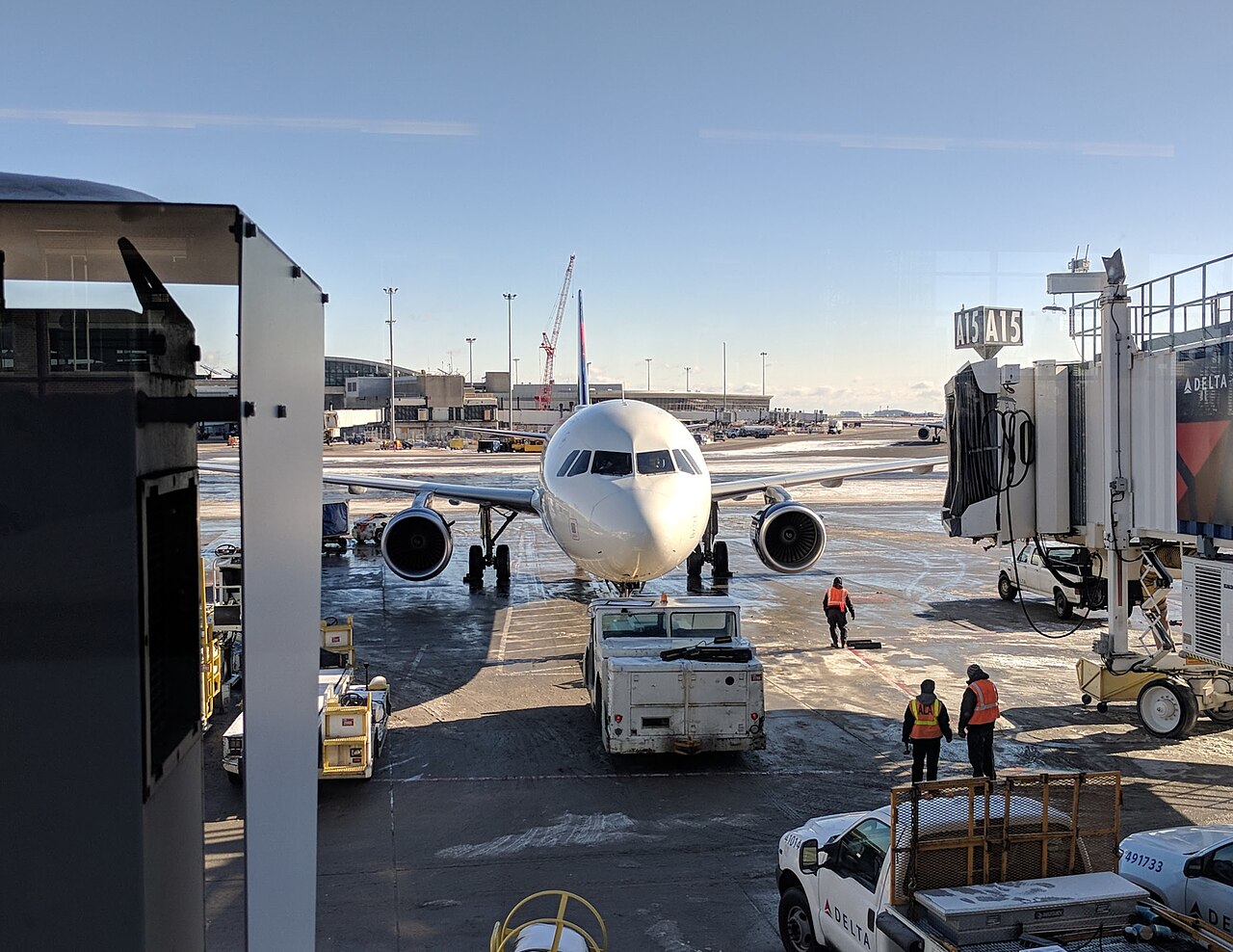 Commercial airplane on the ground